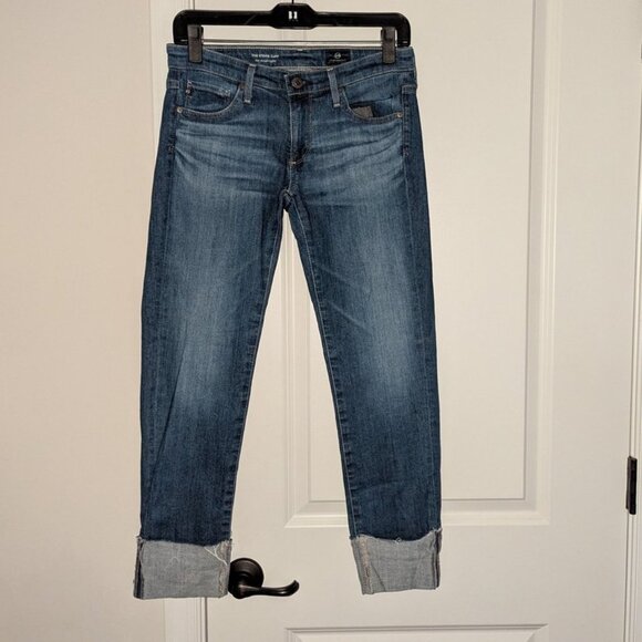 AG Adriano Goldschmied Stevie Low-Rise Cuff Crop Capri Ambit Wash Jeans Pants 2 - Picture 5 of 10